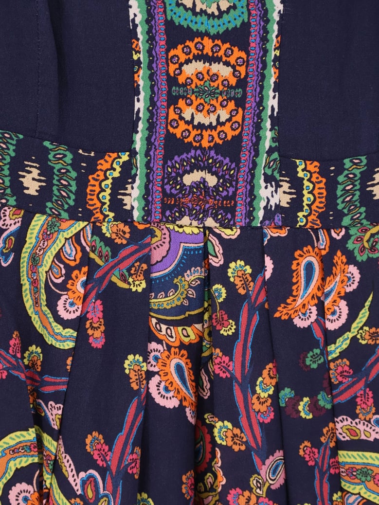 multicolor viscose long dress by Selfnex