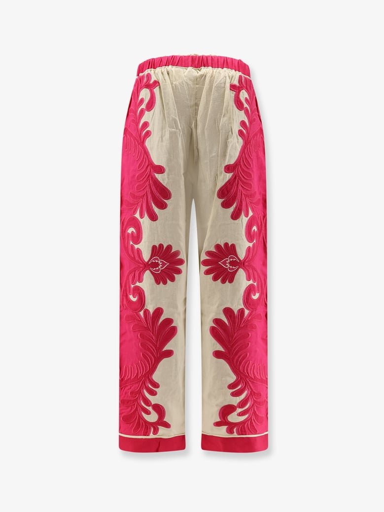 trousers linen-blend pink by Selfnex