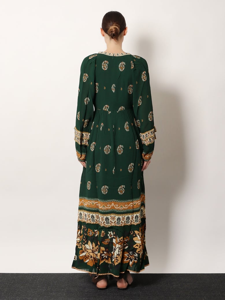 ayla maxi dress with beaded trim by Selfnex