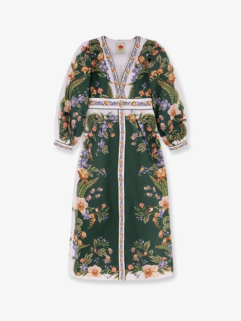 long cotton dress with floral print by Selfnex