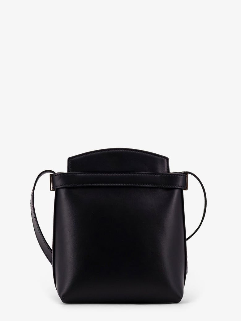 leather crossbody bag with gancini detail by Selfnex