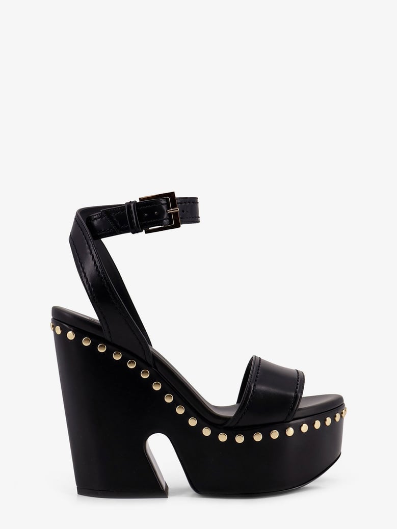 leather sandals with studs by Selfnex