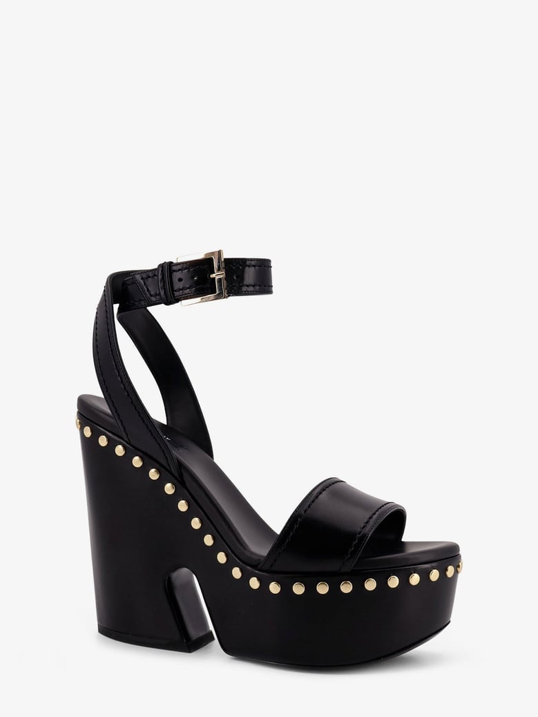 leather sandals with studs by Selfnex
