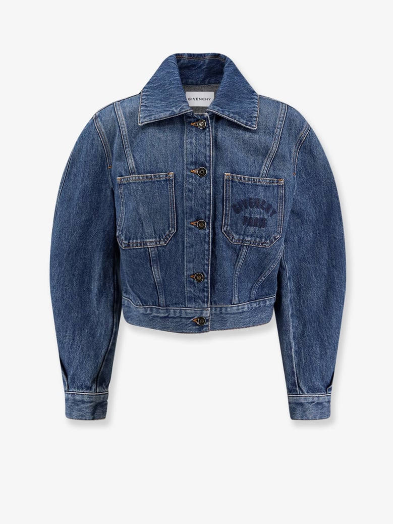 denim jacket with logo embroidery by Selfnex