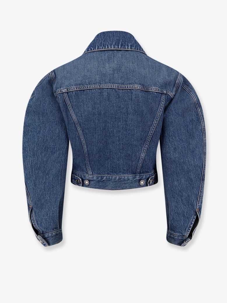 denim jacket with logo embroidery by Selfnex