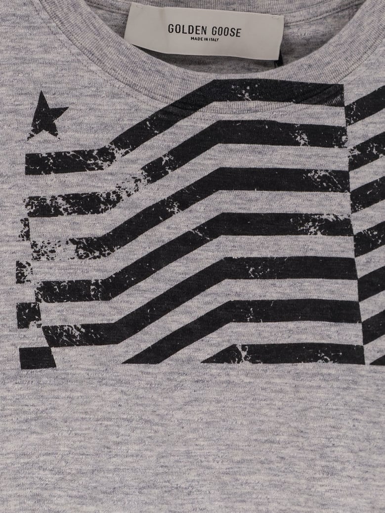 cotton t-shirt with flag print by Selfnex