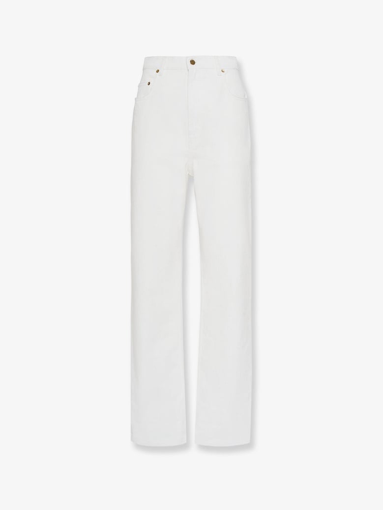 denim trousers white by Selfnex