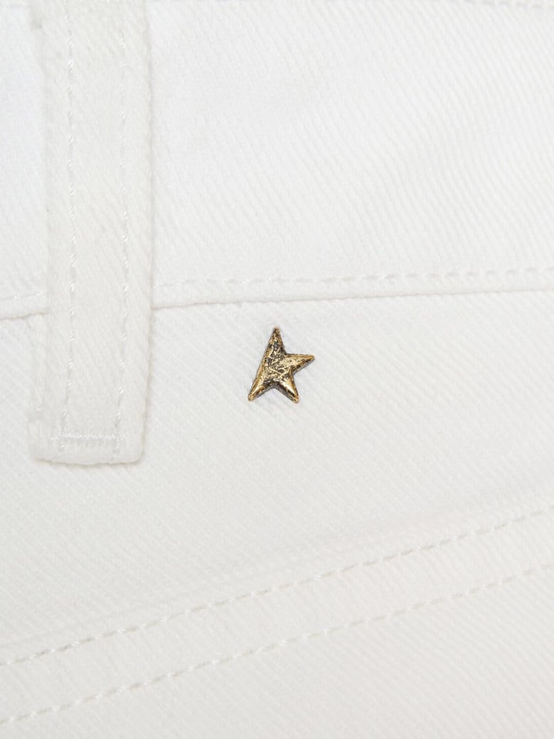 denim trousers white by Selfnex