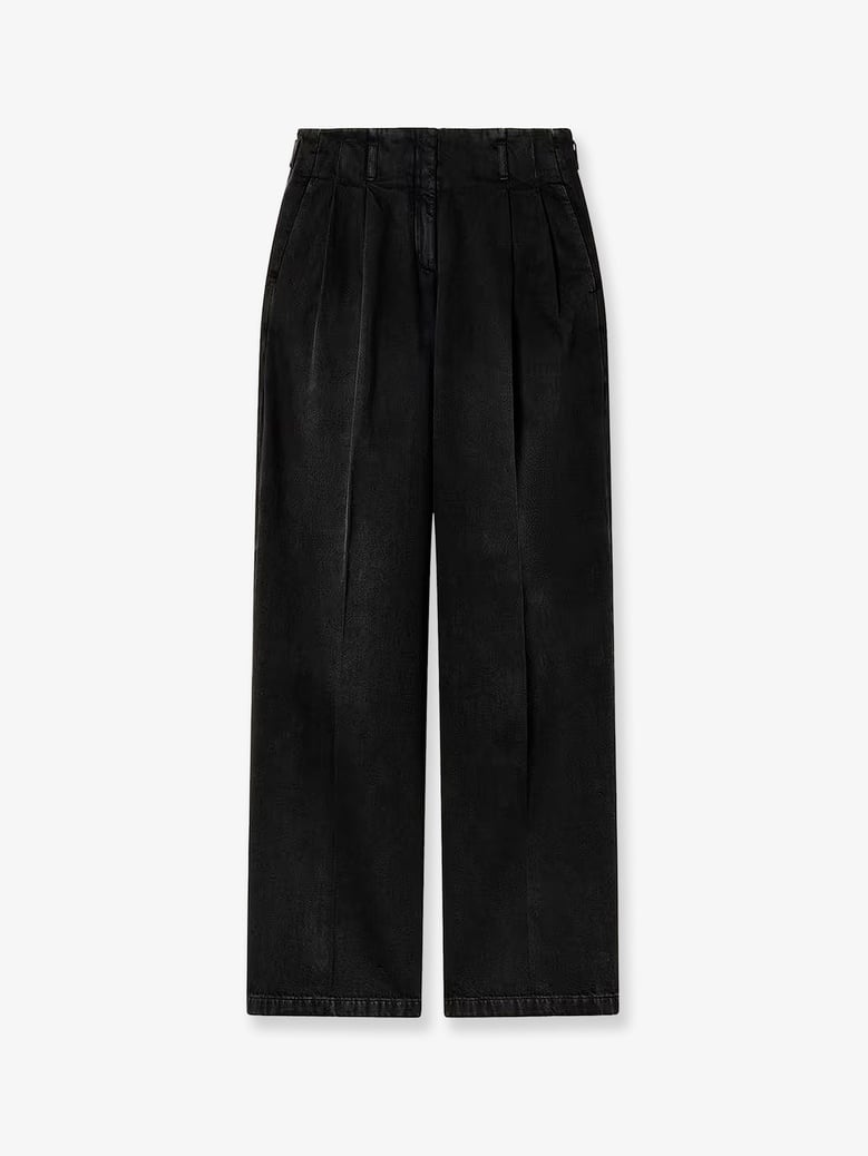stone-washed cotton trousers by Selfnex