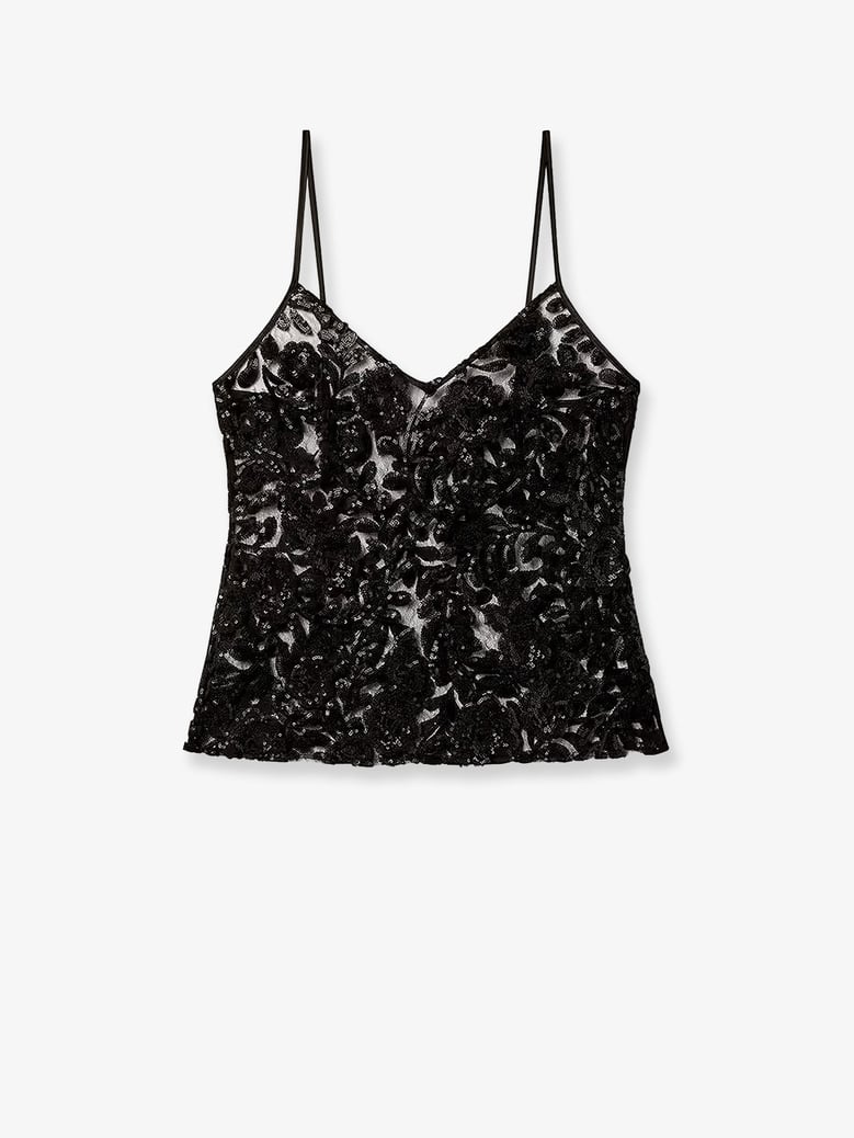tulle top black by Selfnex