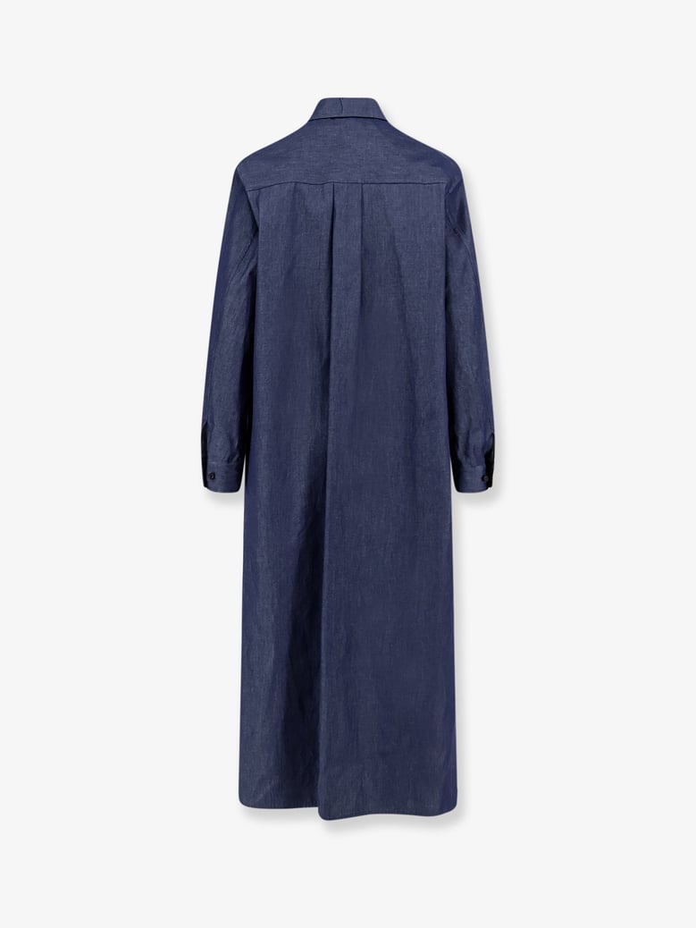 cotton chemisier dress blue by Selfnex