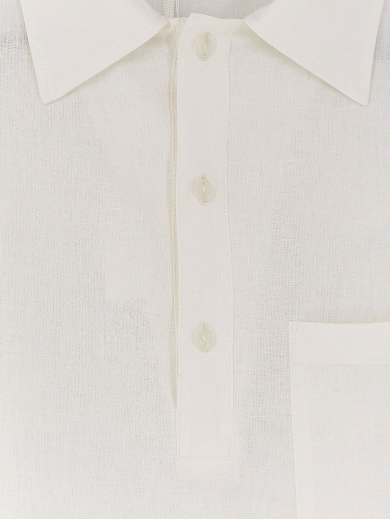 shirt montursi white linen/viscose by Selfnex