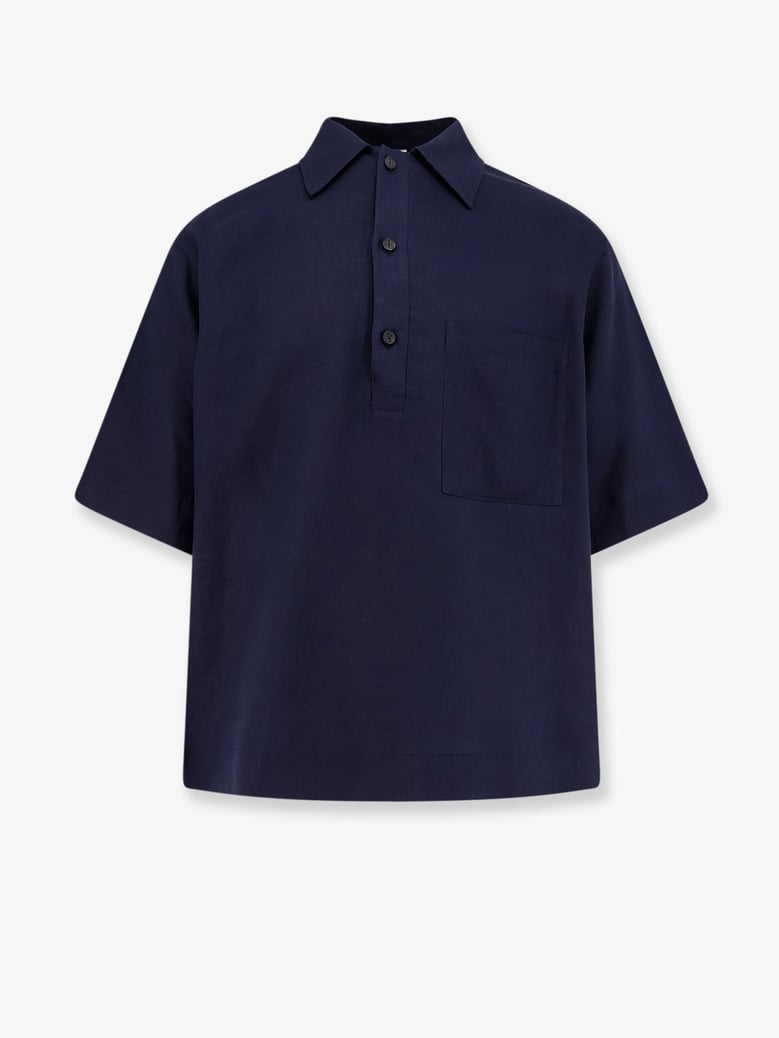 shirt montursi linen-blend blue by Selfnex