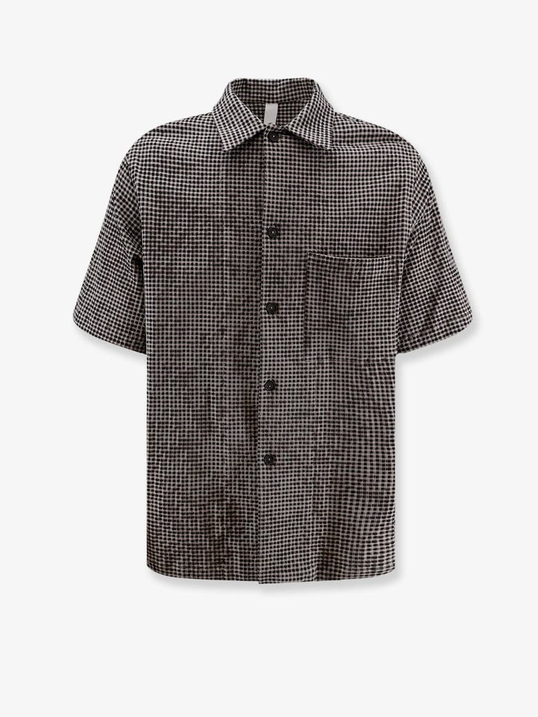 shirt cotton-blend black checked by Selfnex