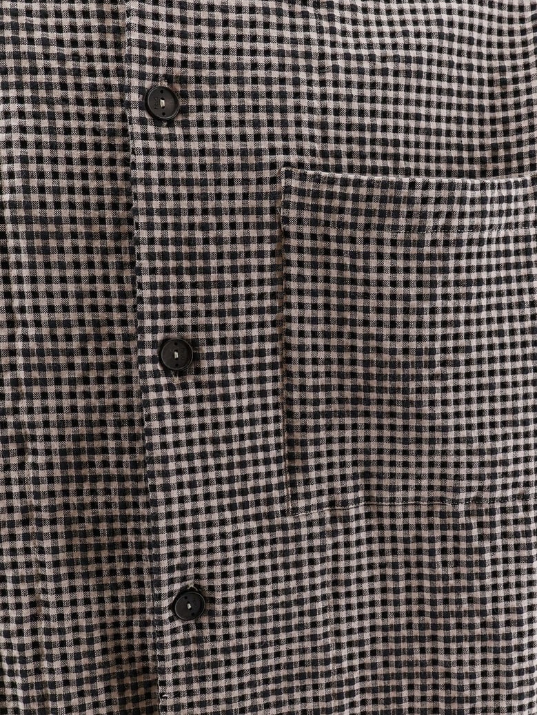 shirt cotton-blend black checked by Selfnex