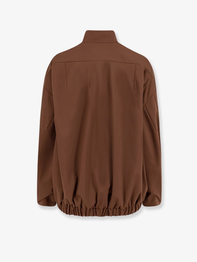 wool blend jacket brown by Selfnex