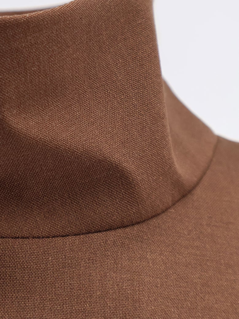 wool blend jacket brown by Selfnex