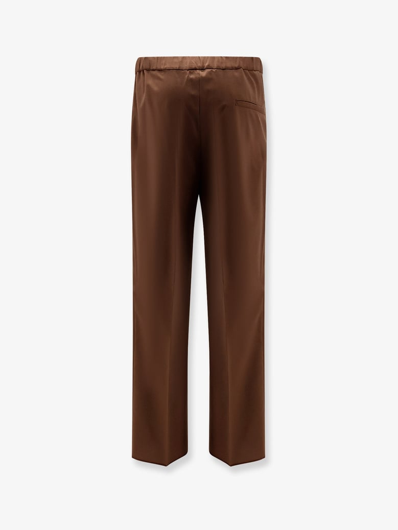 wool blend trousers brown by Selfnex