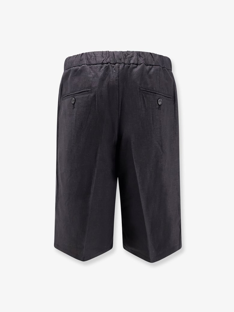 shorts torre lapillo black linen by Selfnex