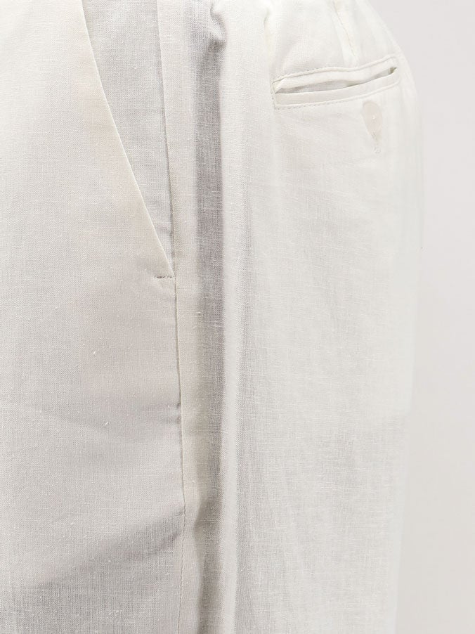 shorts torre lapillo white linen by Selfnex