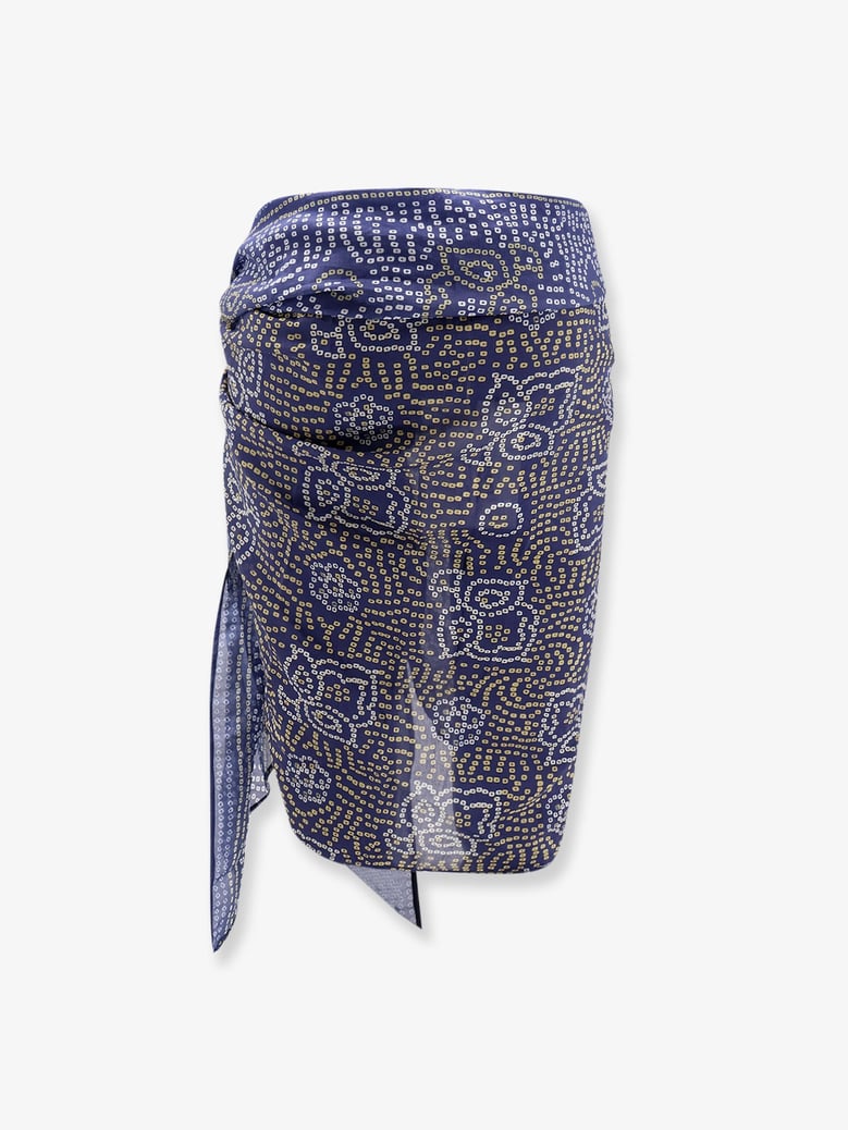 pareo scarf lucilia blue cotton-silk by Selfnex