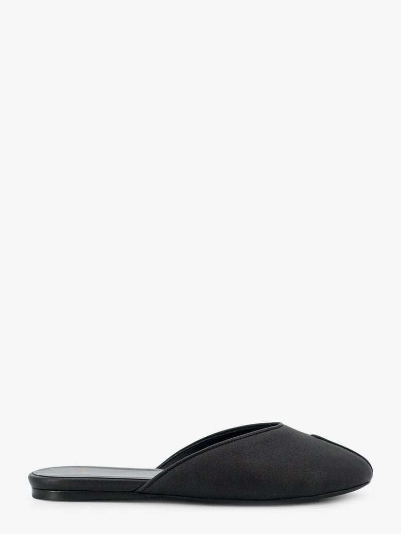 flat sandals date leather black by Selfnex