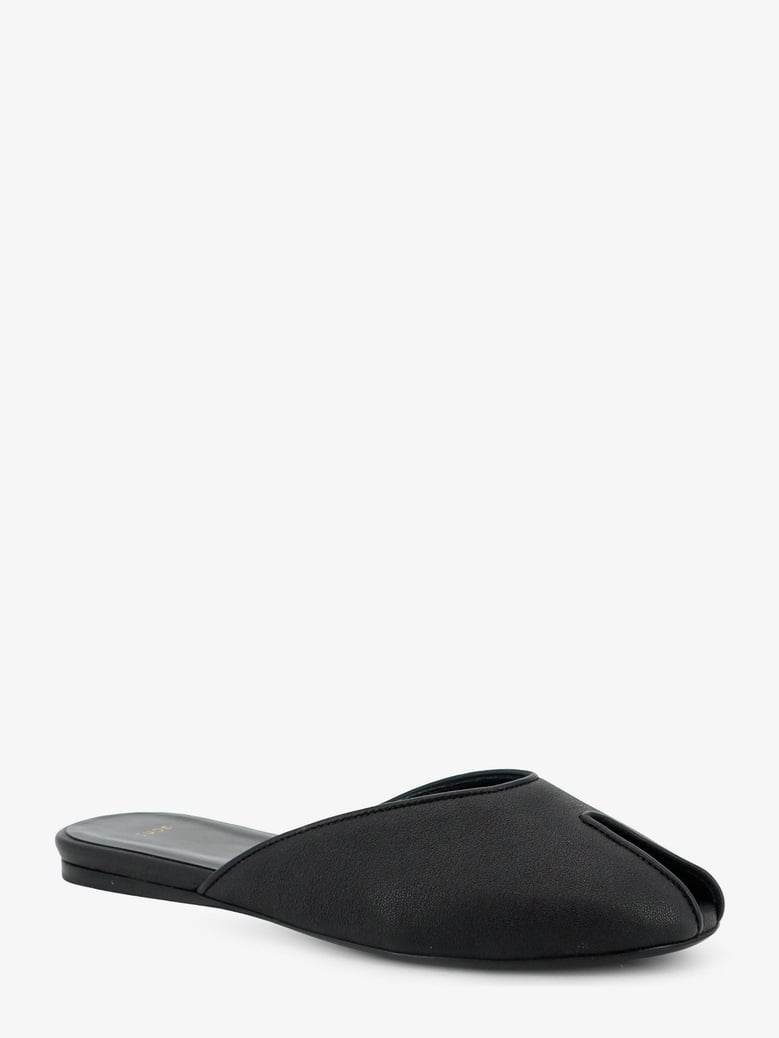 flat sandals date leather black by Selfnex