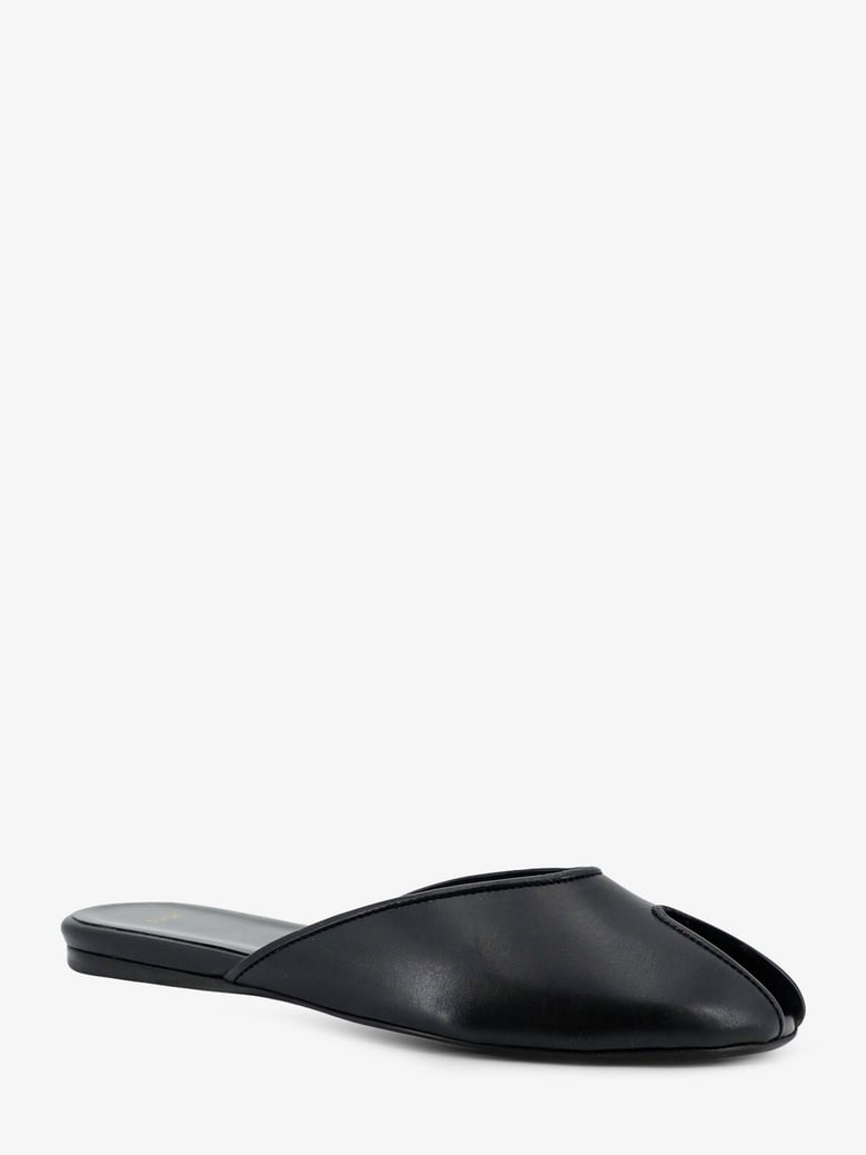 sandals date flat leather black by Selfnex