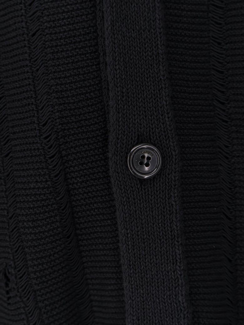 cotton cardigan with destroyed effect by Selfnex