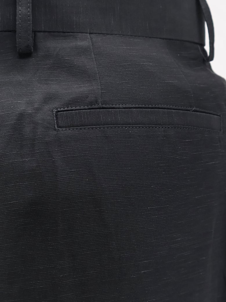trousers viscose-linen black by Selfnex