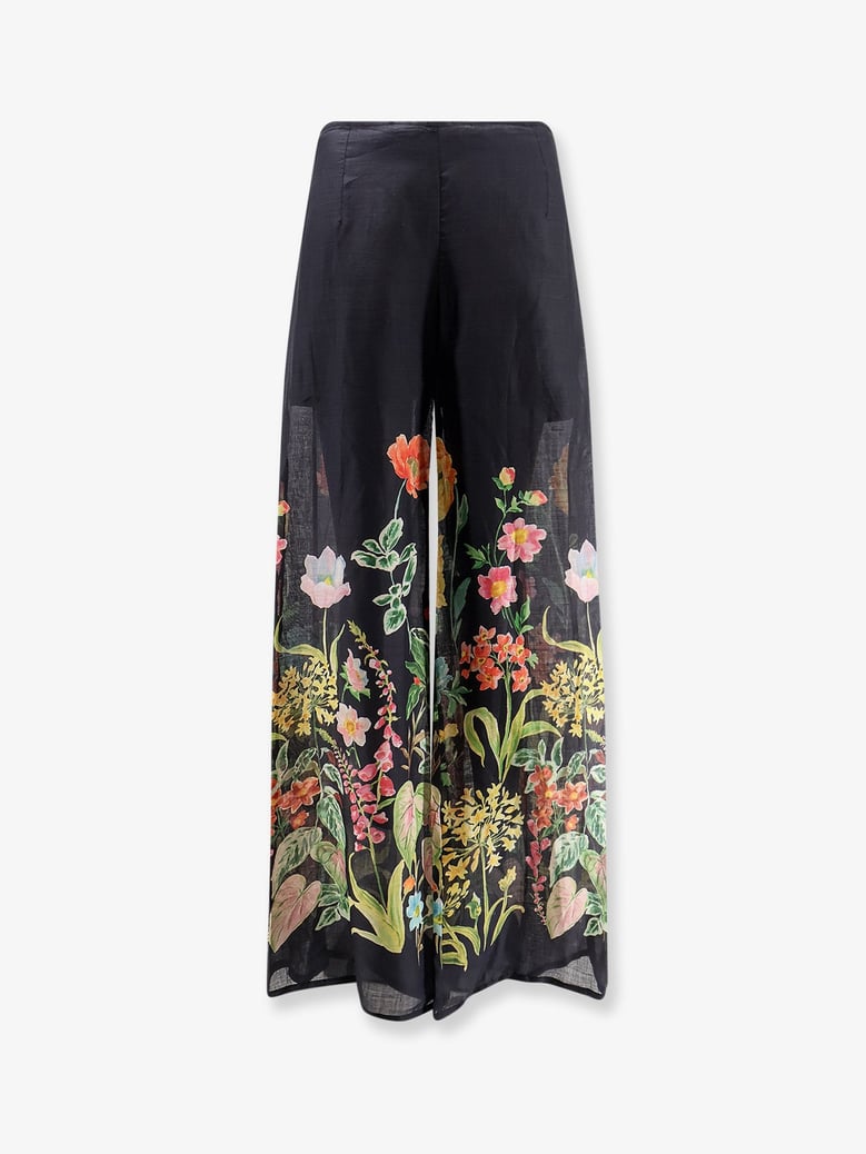 trousers frangipane ramie black by Selfnex