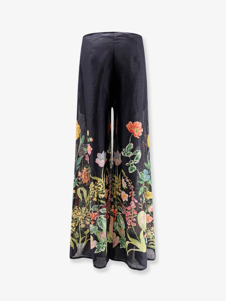 trousers frangipane ramie black by Selfnex