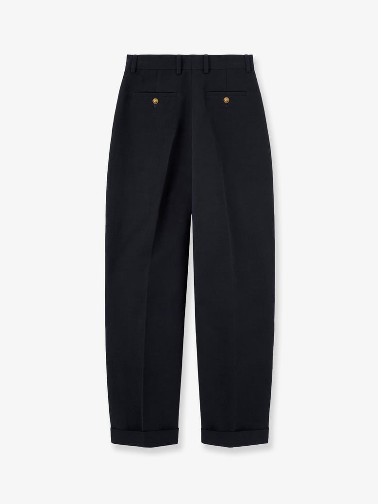trousers cale blue linen-cotton by Selfnex