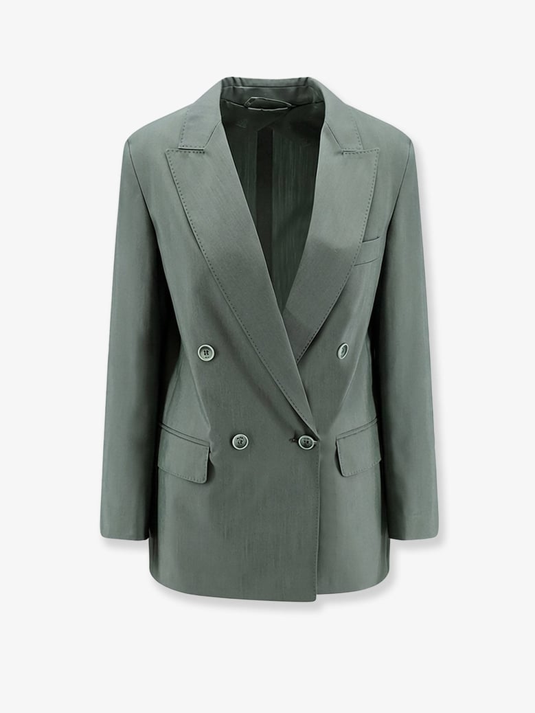 blazer mxmalbata virgin wool & silk green by Selfnex