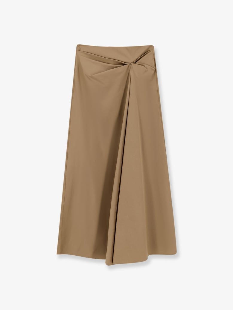 cotton blend skirt brown by Selfnex