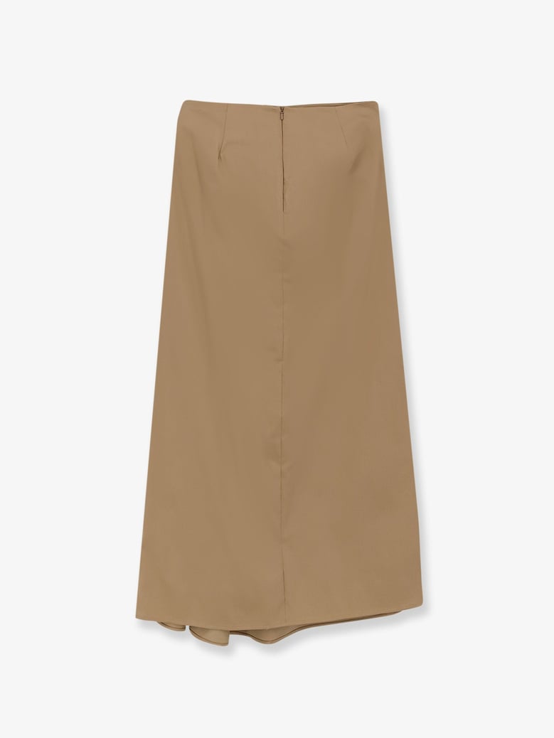 cotton blend skirt brown by Selfnex