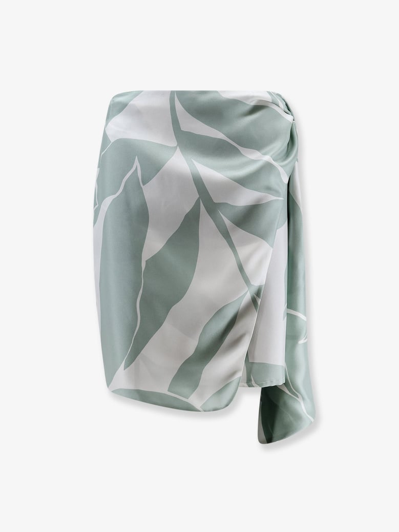 silk pareo skirt green by Selfnex