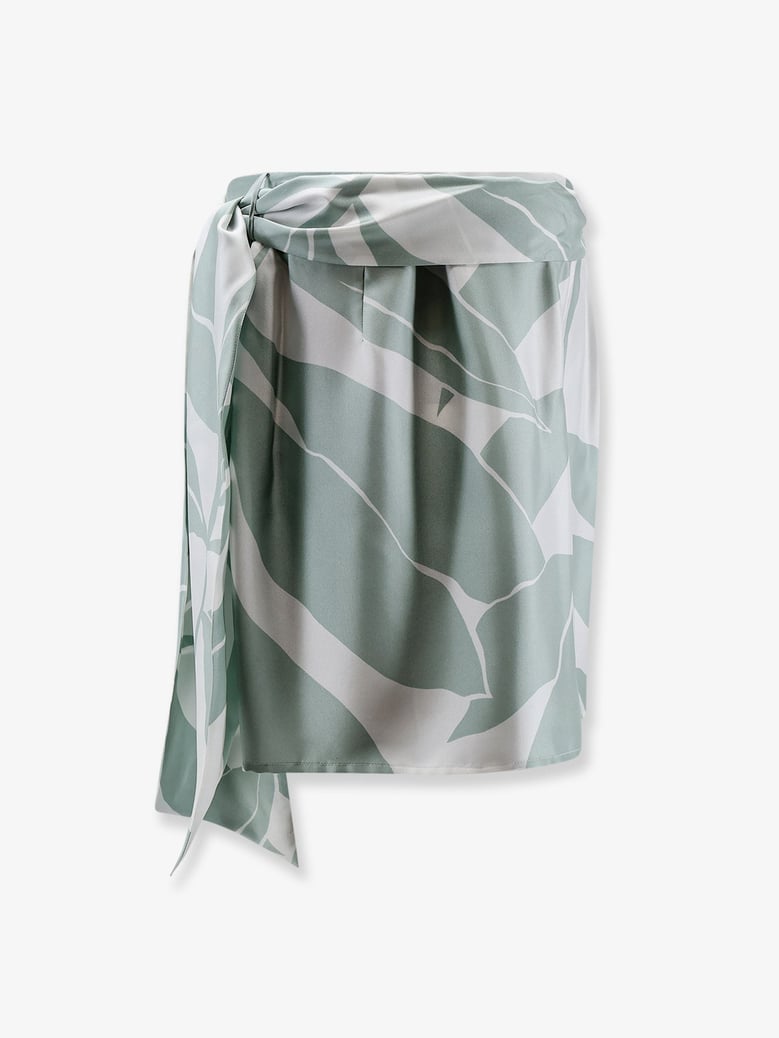 silk pareo skirt green by Selfnex