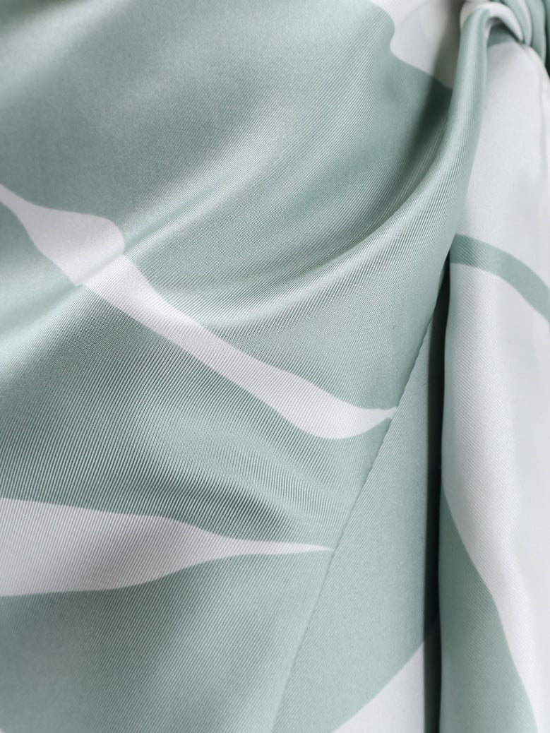 silk pareo skirt green by Selfnex