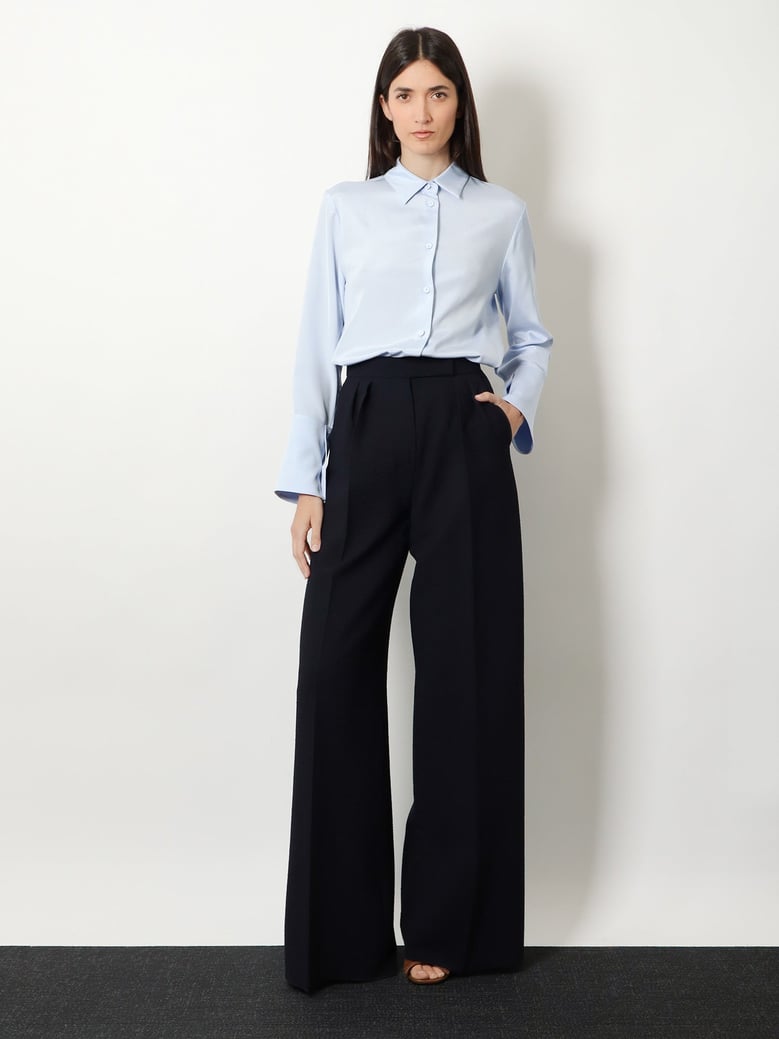 shirt mxpvoliera stretch silk blue by Selfnex