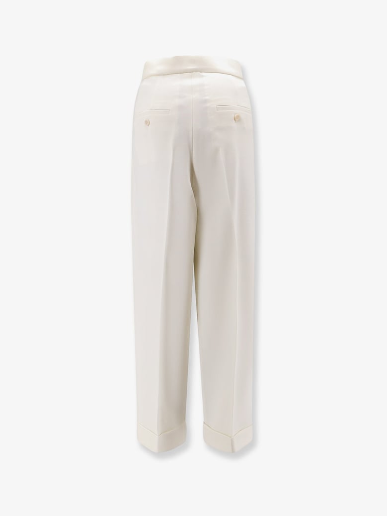 trousers mxmrugiada white virgin wool by Selfnex