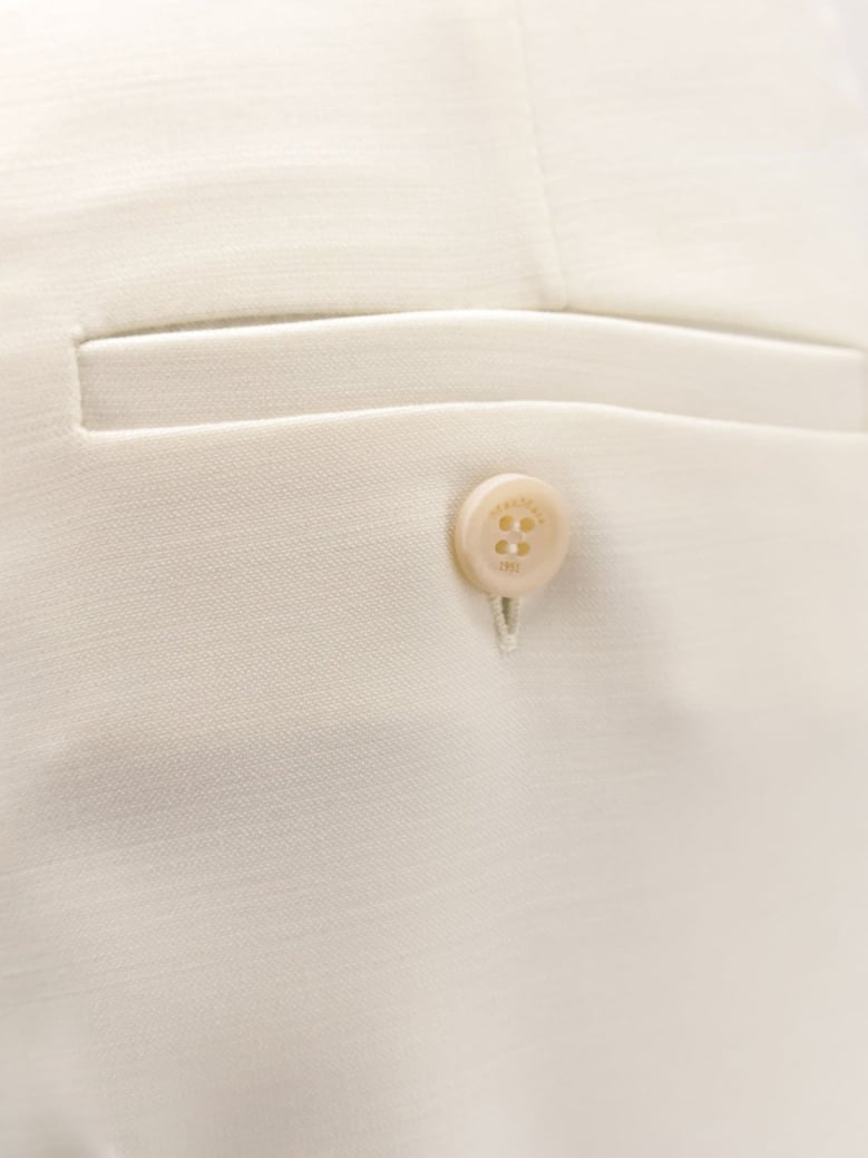 trousers mxmrugiada white virgin wool by Selfnex