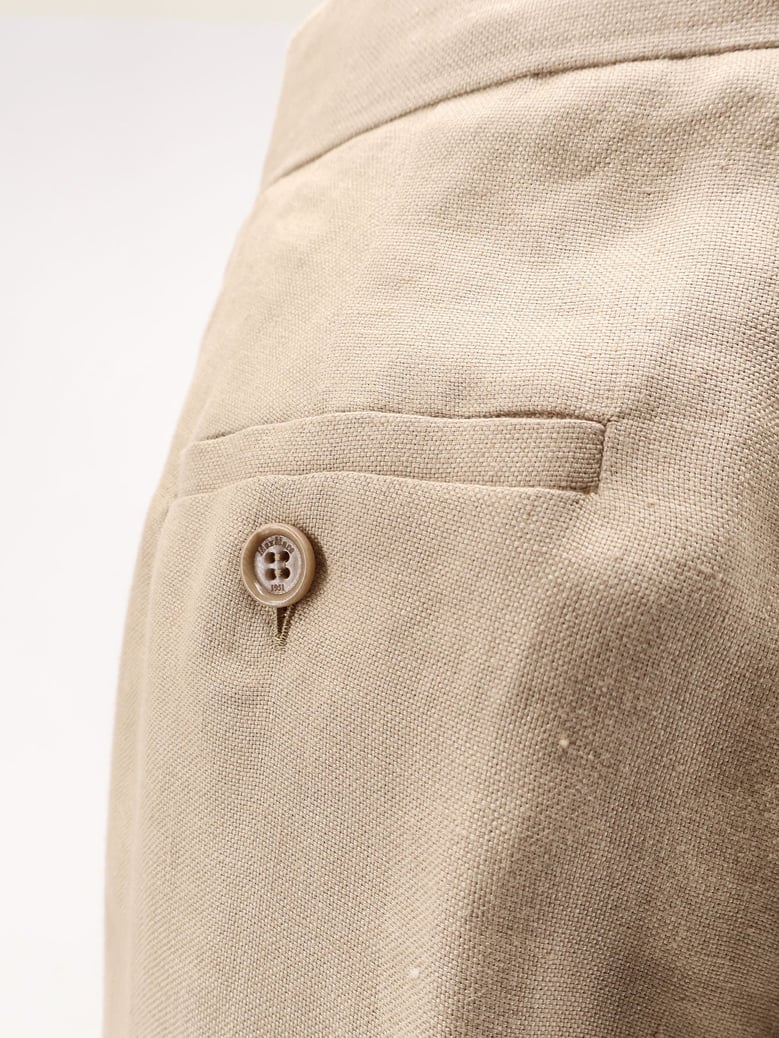 linen trousers beige by Selfnex