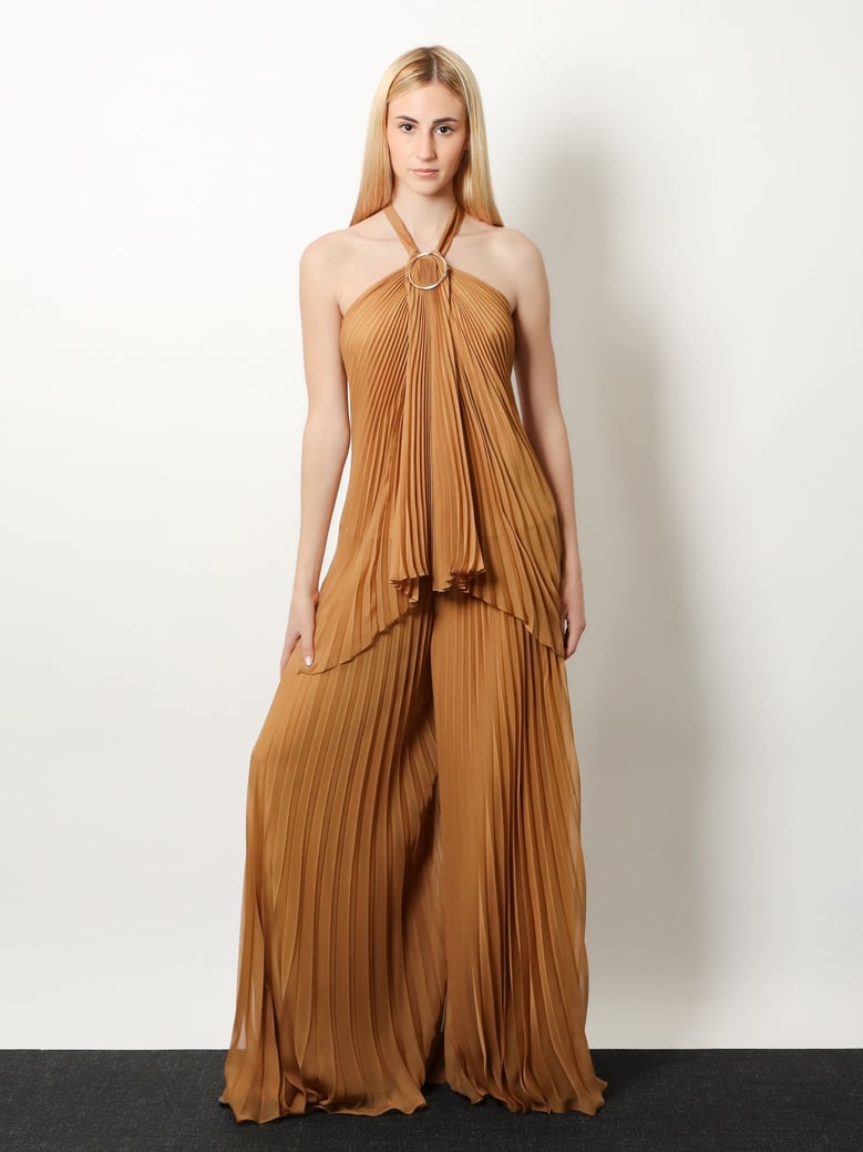 pleated top mxevalzer brown by Selfnex