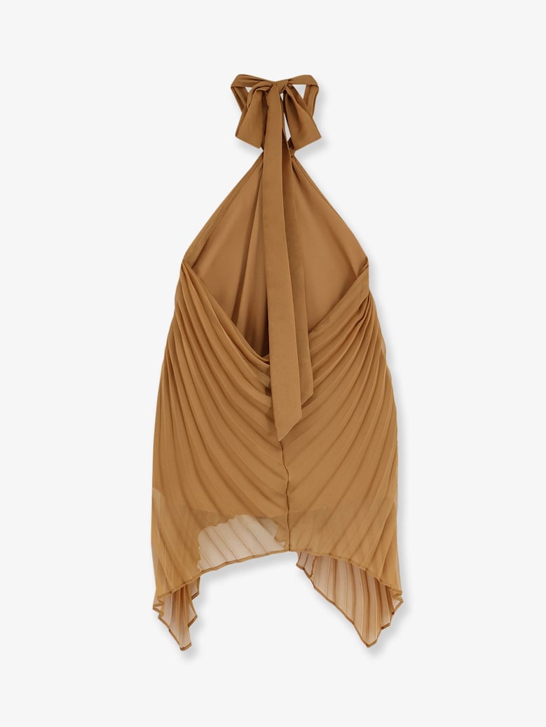 pleated top mxevalzer brown by Selfnex