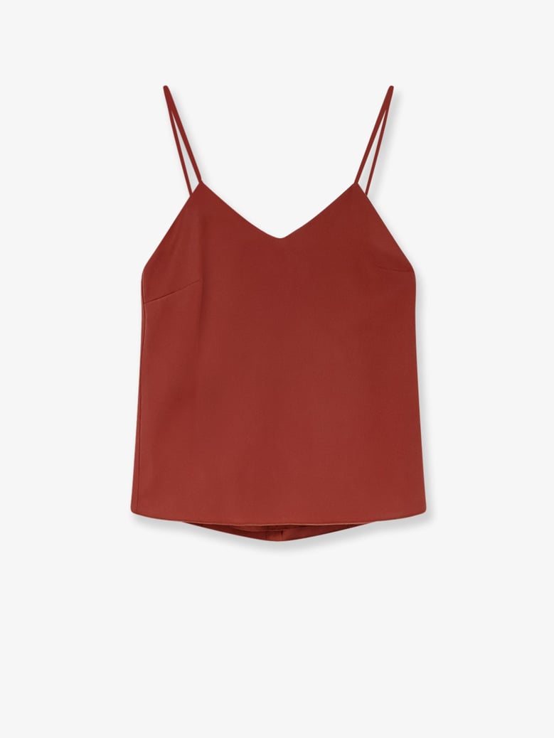 silk v-neck top by Selfnex