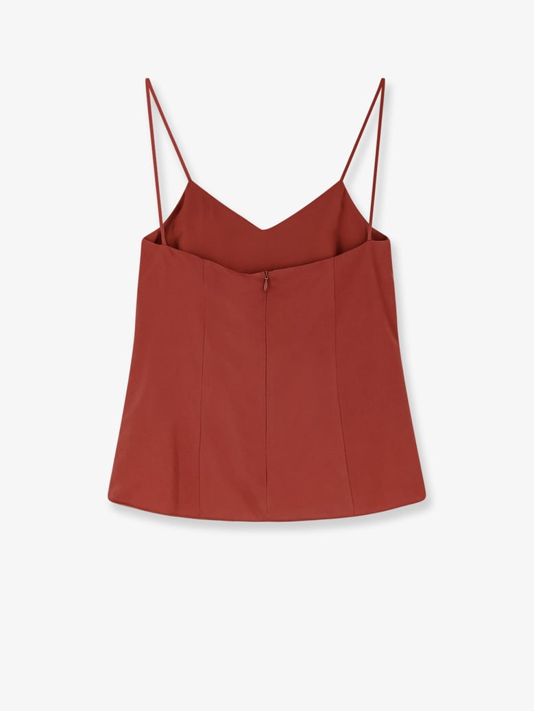 silk v-neck top by Selfnex