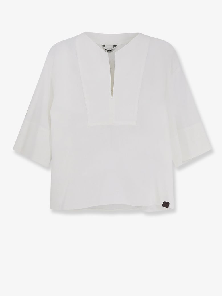 shirt linen-blend white by Selfnex