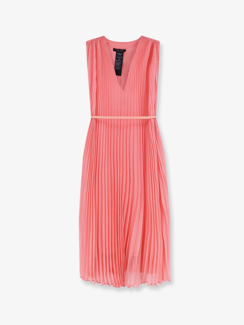 long belted dress pink by Selfnex