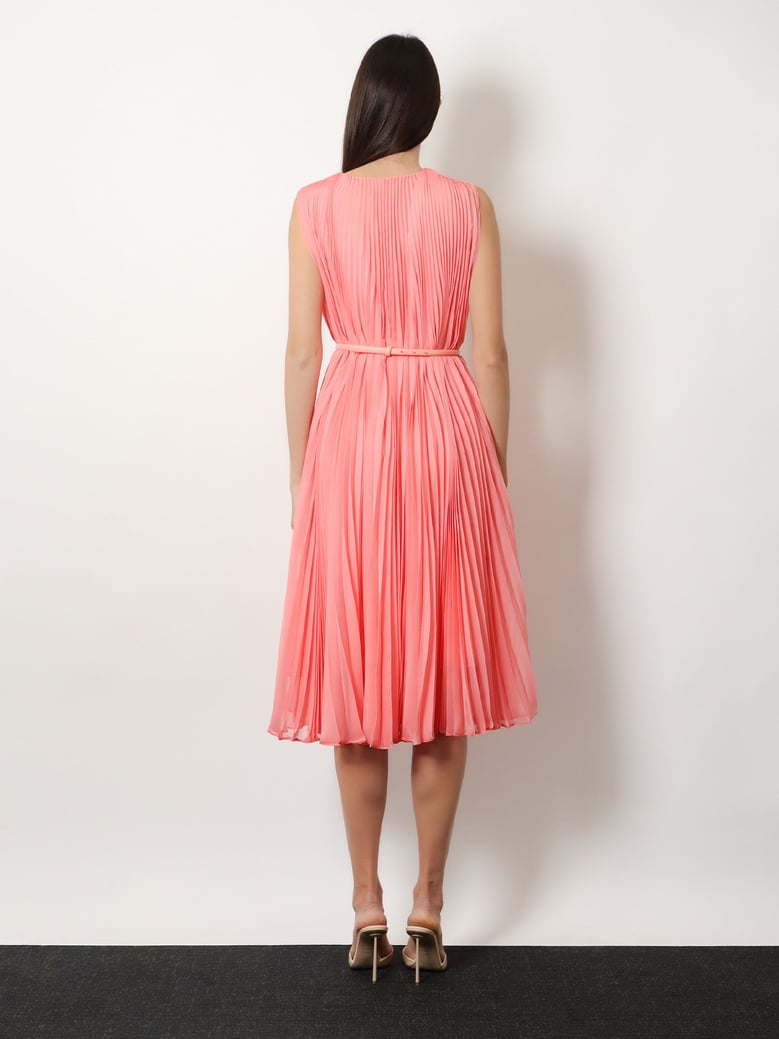 long belted dress pink by Selfnex